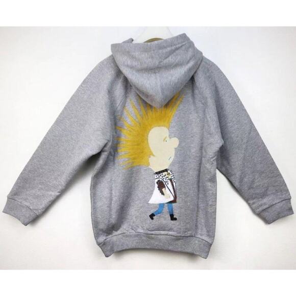 NWT Gucci Kids Hoodie punk print logo in grey size 10 - Picture 1 of 12